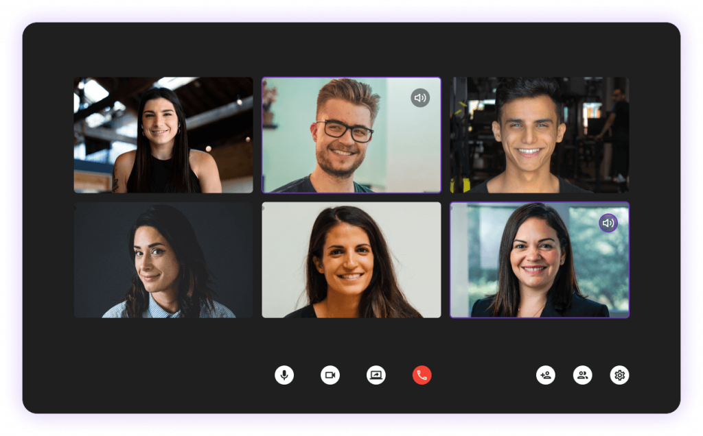 Thanks to the Pumble video conferencing option you can set up a video call with your colleagues whenever you want