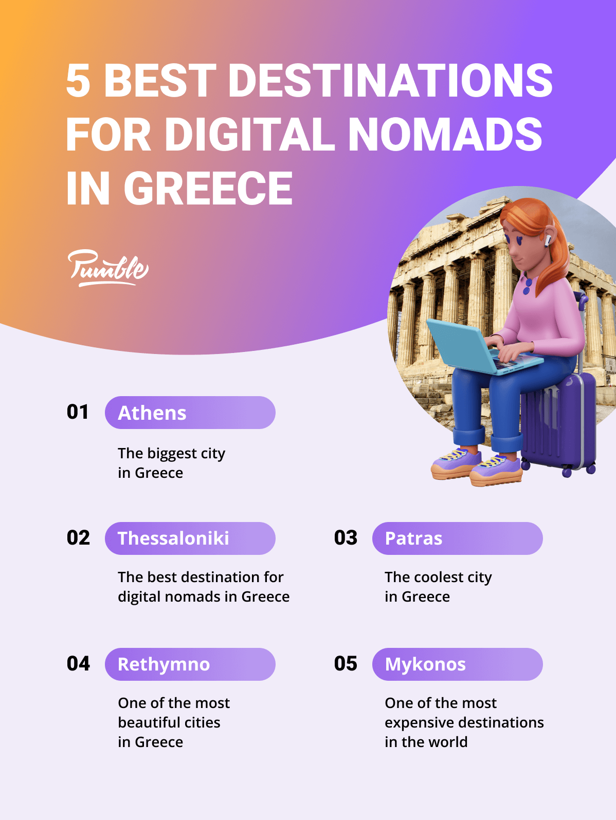 5 Best destinations for digital nomads in Greece
