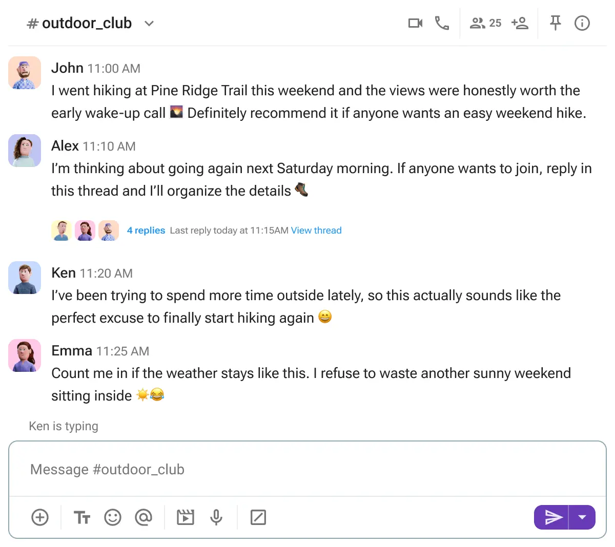 A social channel in Pumble