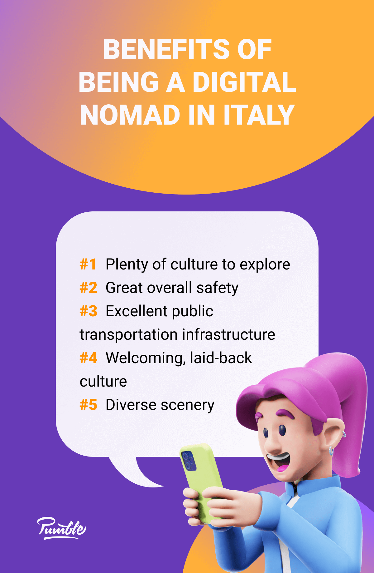 Benefits of being a digital nomad in Italy
