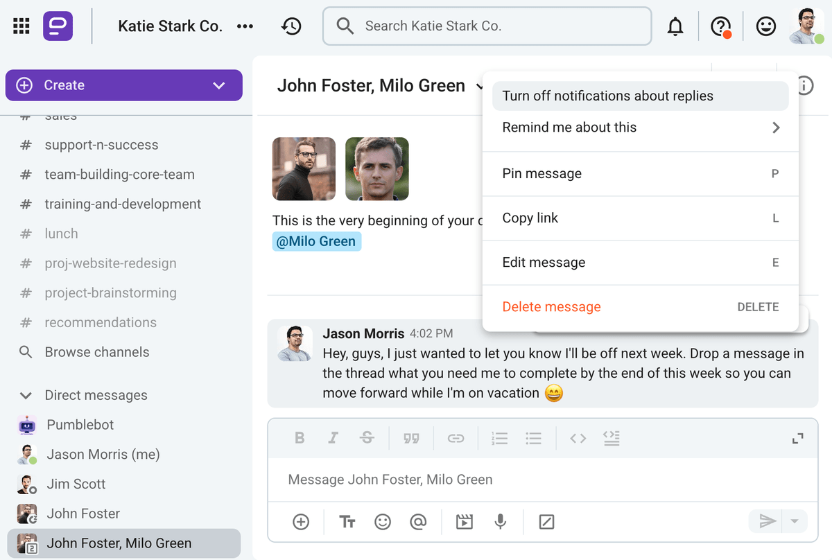 Turn off notifications from threads you don’t want to follow