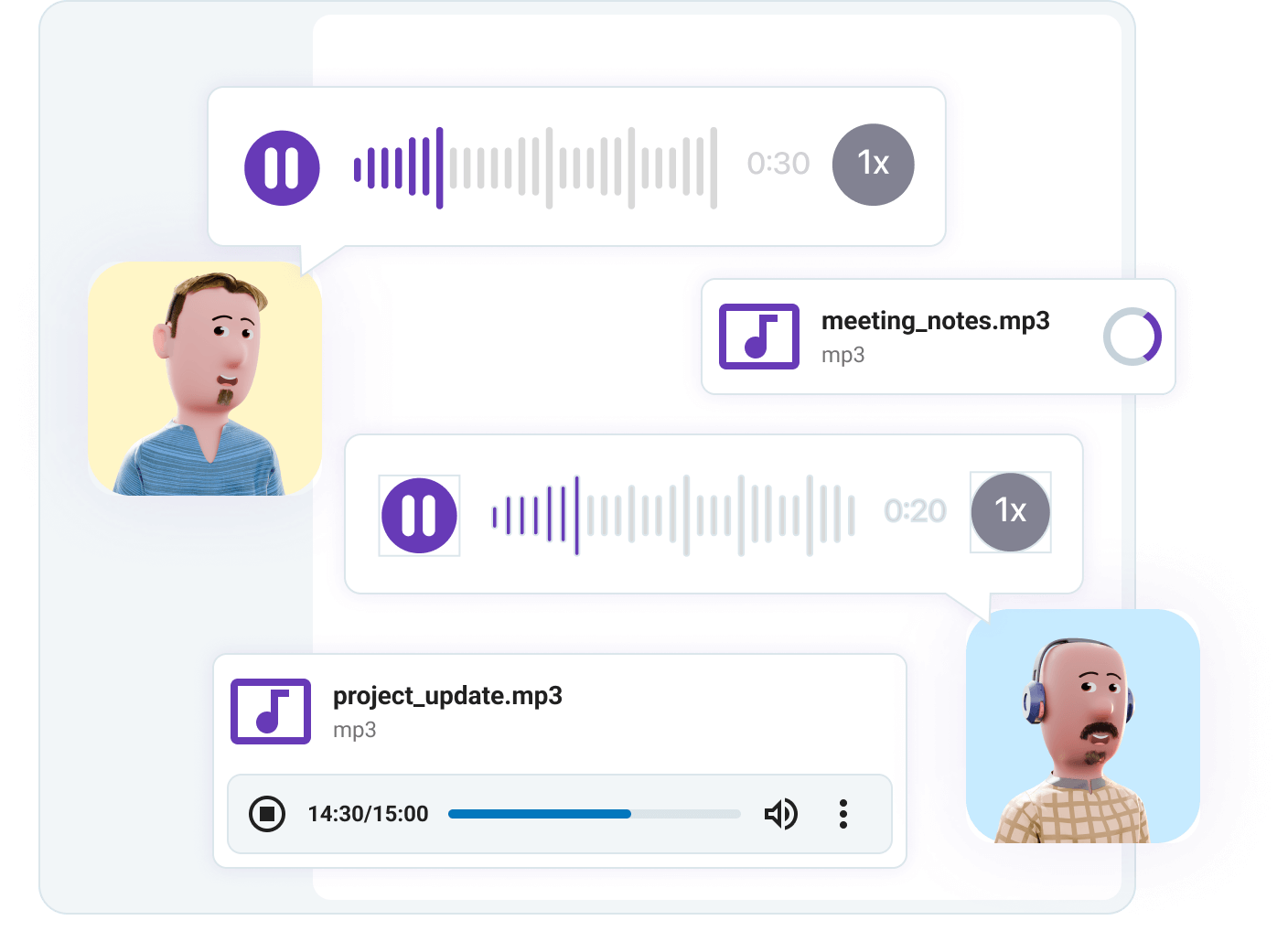 Use voice messages for quick updates on the go
