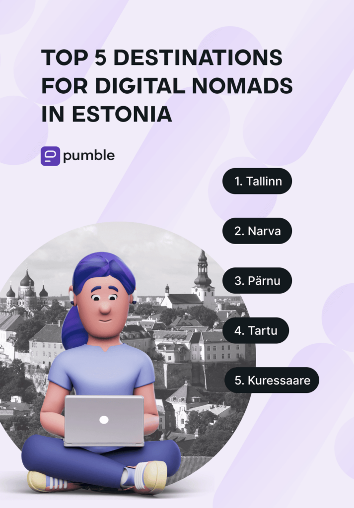 Top 5 destinations for digital nomads in Estonia