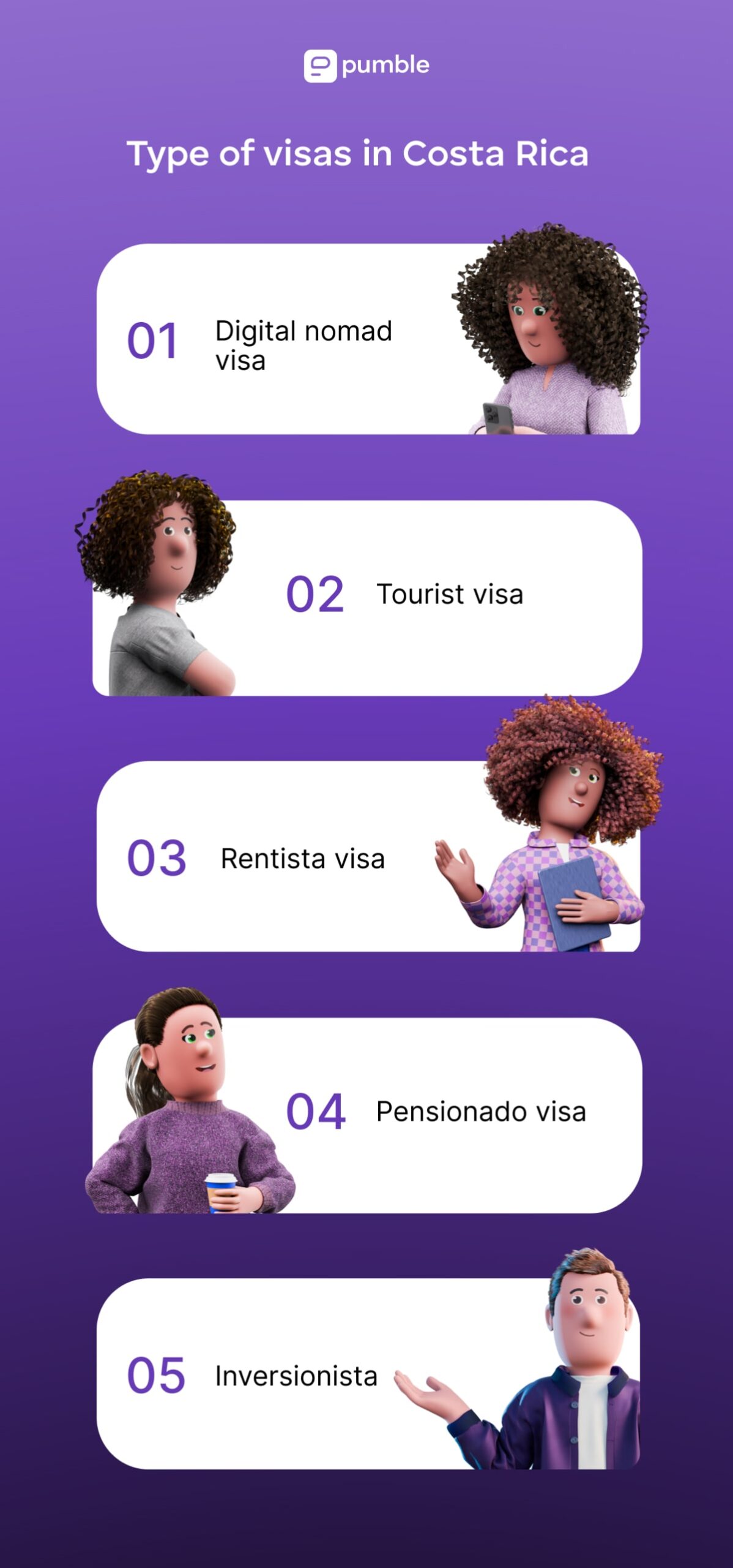 Types of visas in Costa Rica