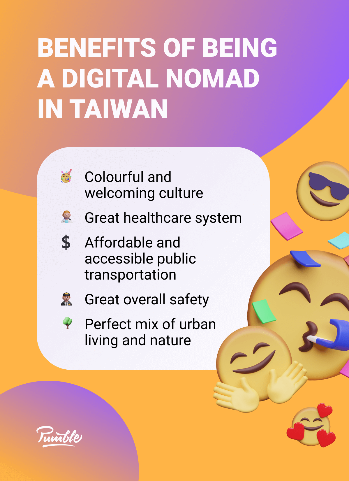 Benefits of being a digital nomad in Taiwan