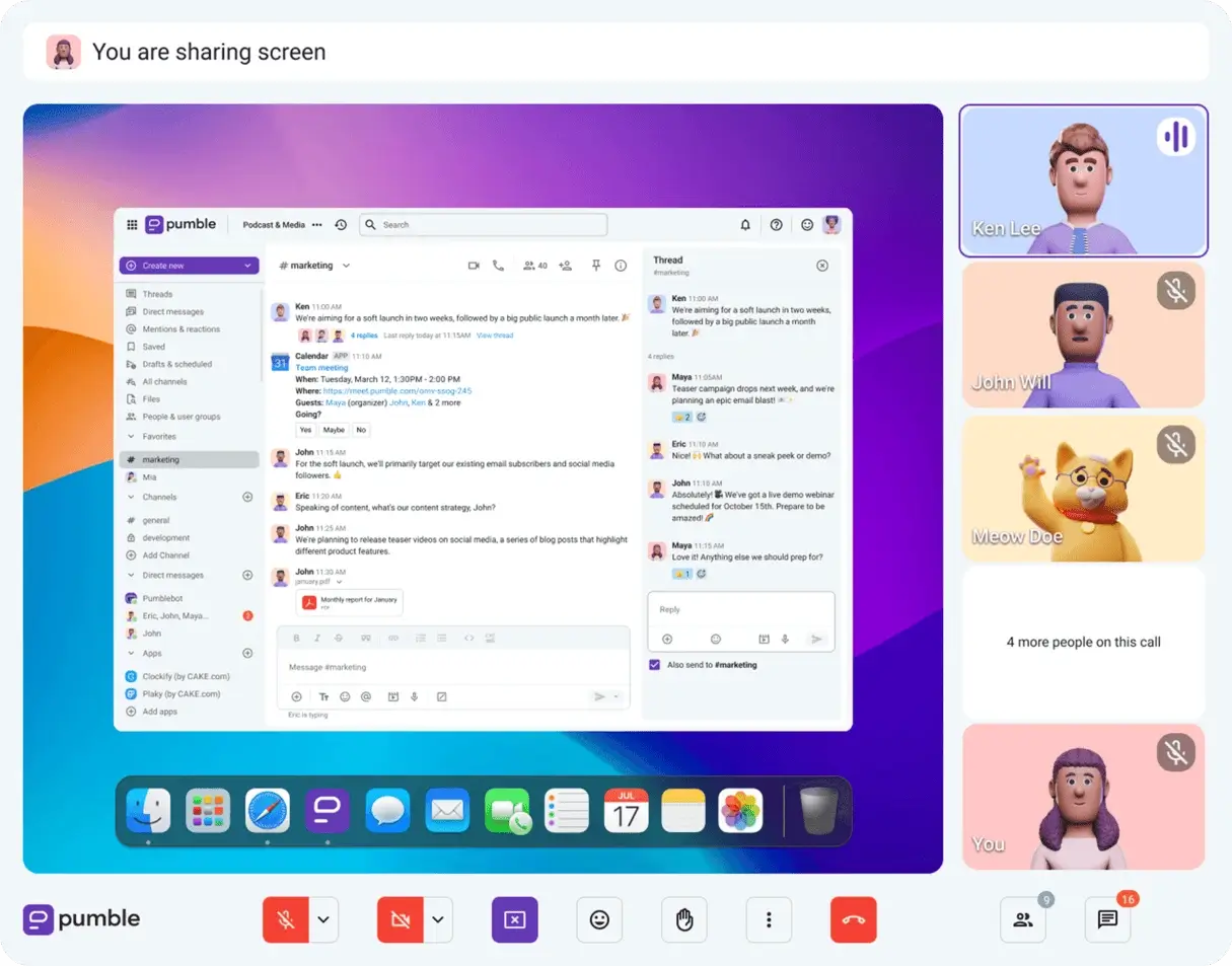 Comparte noticias, gestiona tareas y conecta sin problemas, todo en un solo lugar con Pumble
