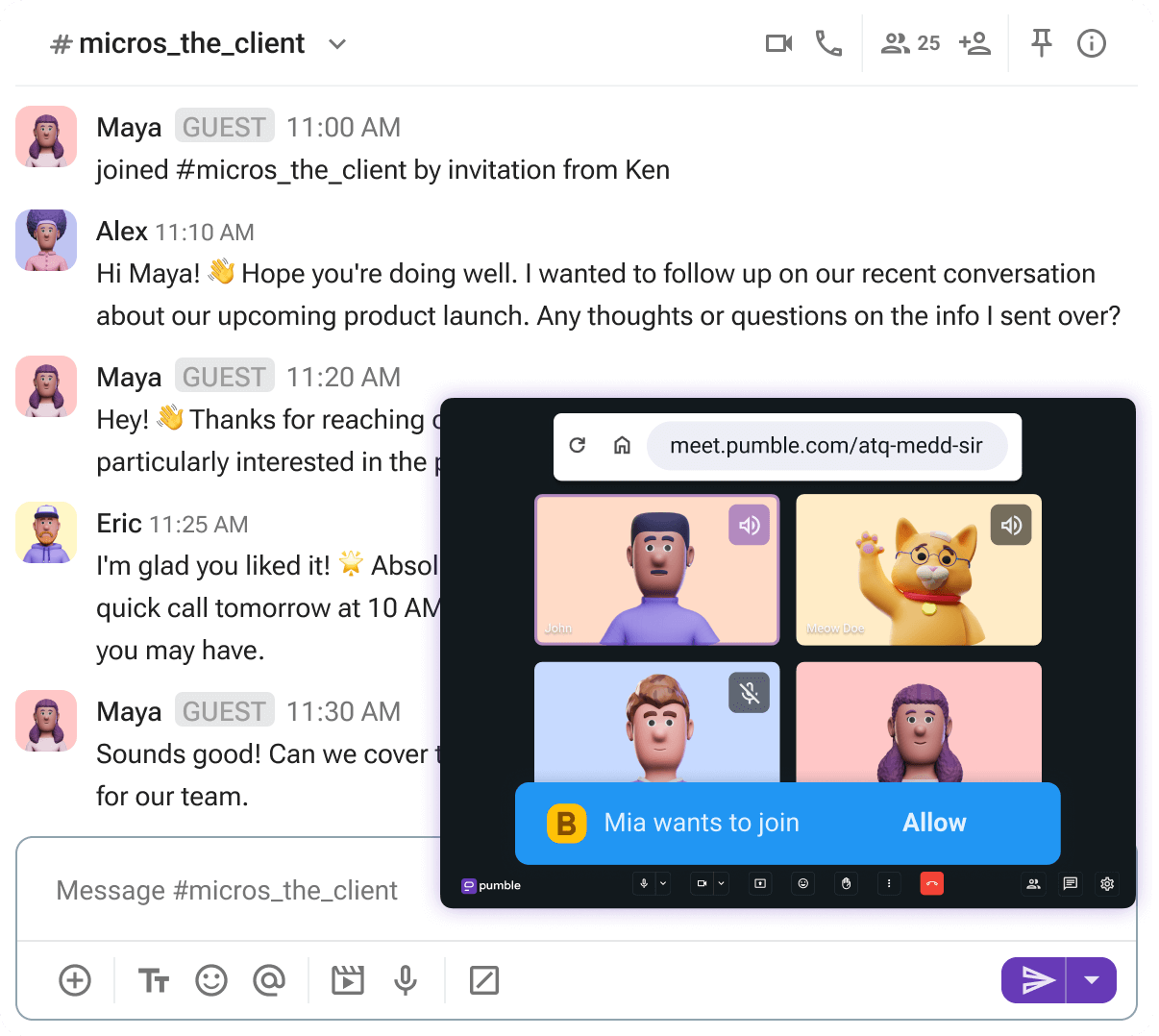Streamline client communication in Pumble