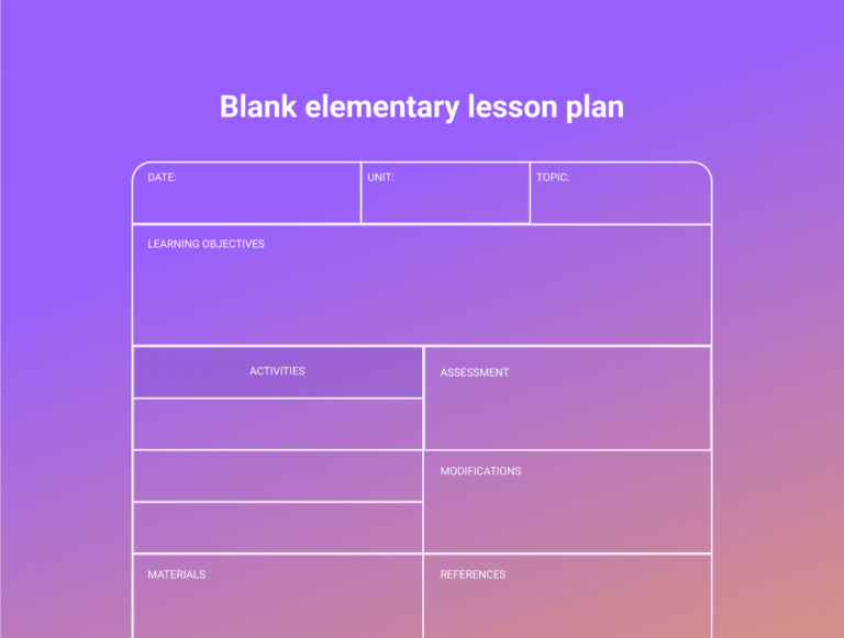 How to write a lesson plan template with examples