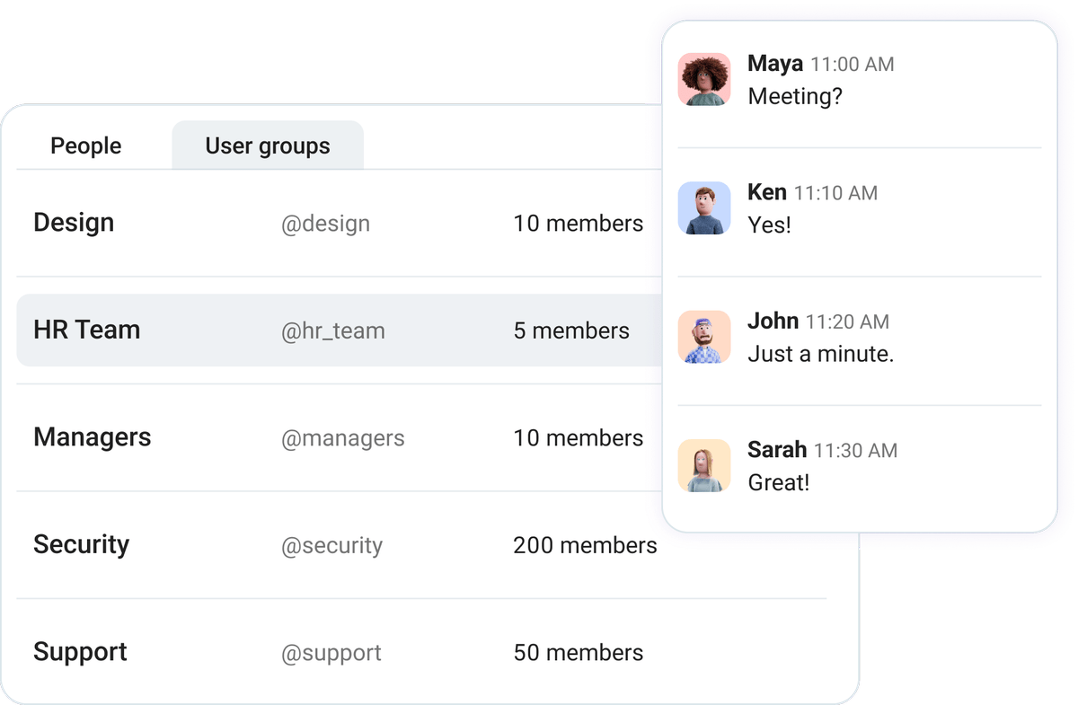 Share information quickly and efficiently with user groups