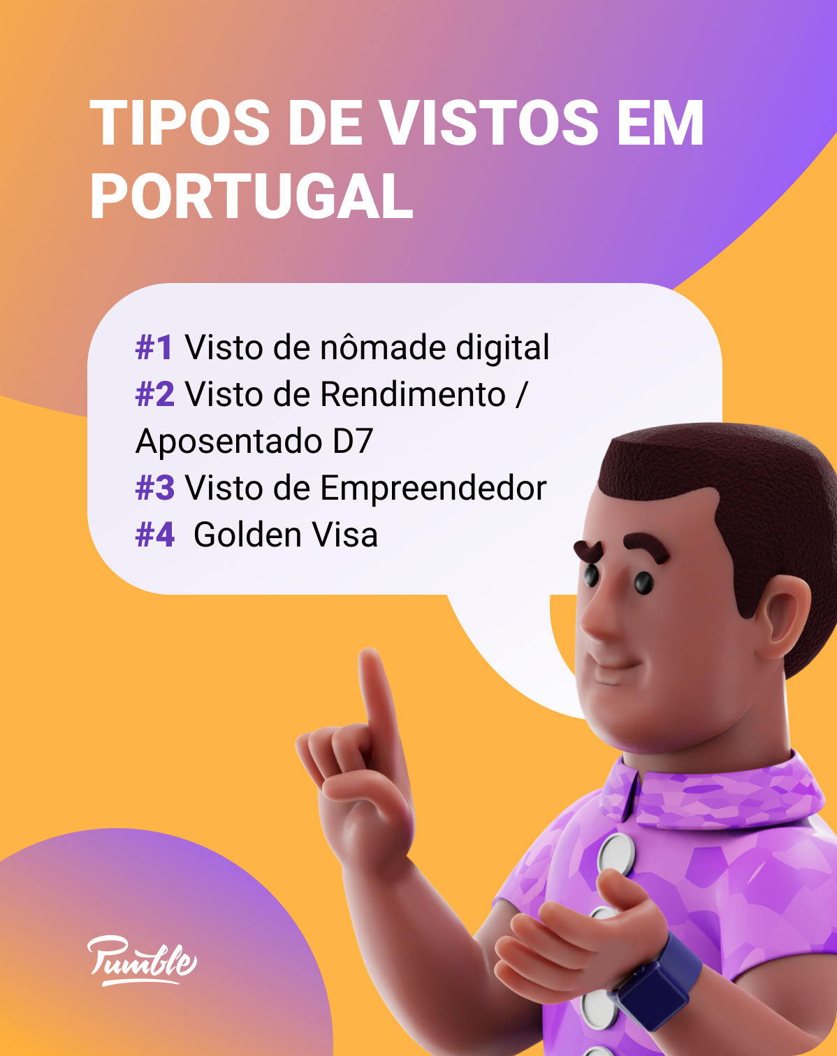 Existem 4 tipos diferentes de vistos portugueses que os nômades digitais podem solicitar