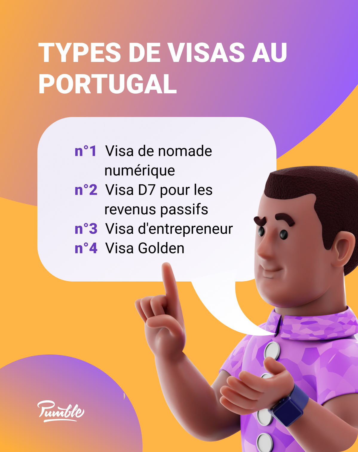 Il existe 4 types de visas différents que les nomades numériques peuvent demander au Portugal