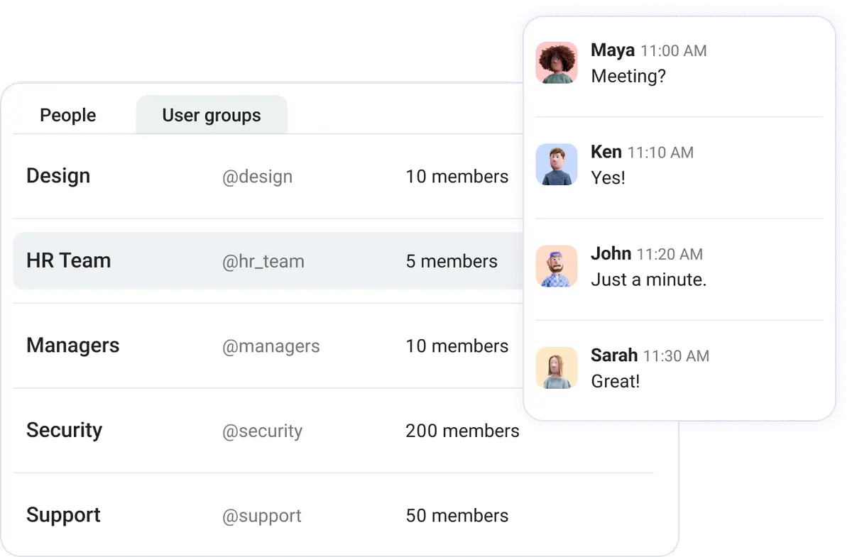 Defining user groups in Pumble can help you reach everyone you need with just one message