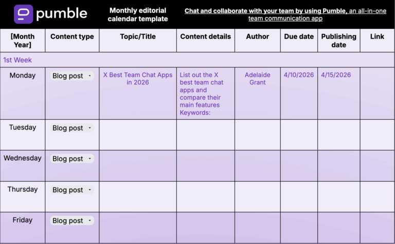 12 Free Google Calendar Templates to Plan Your 2026