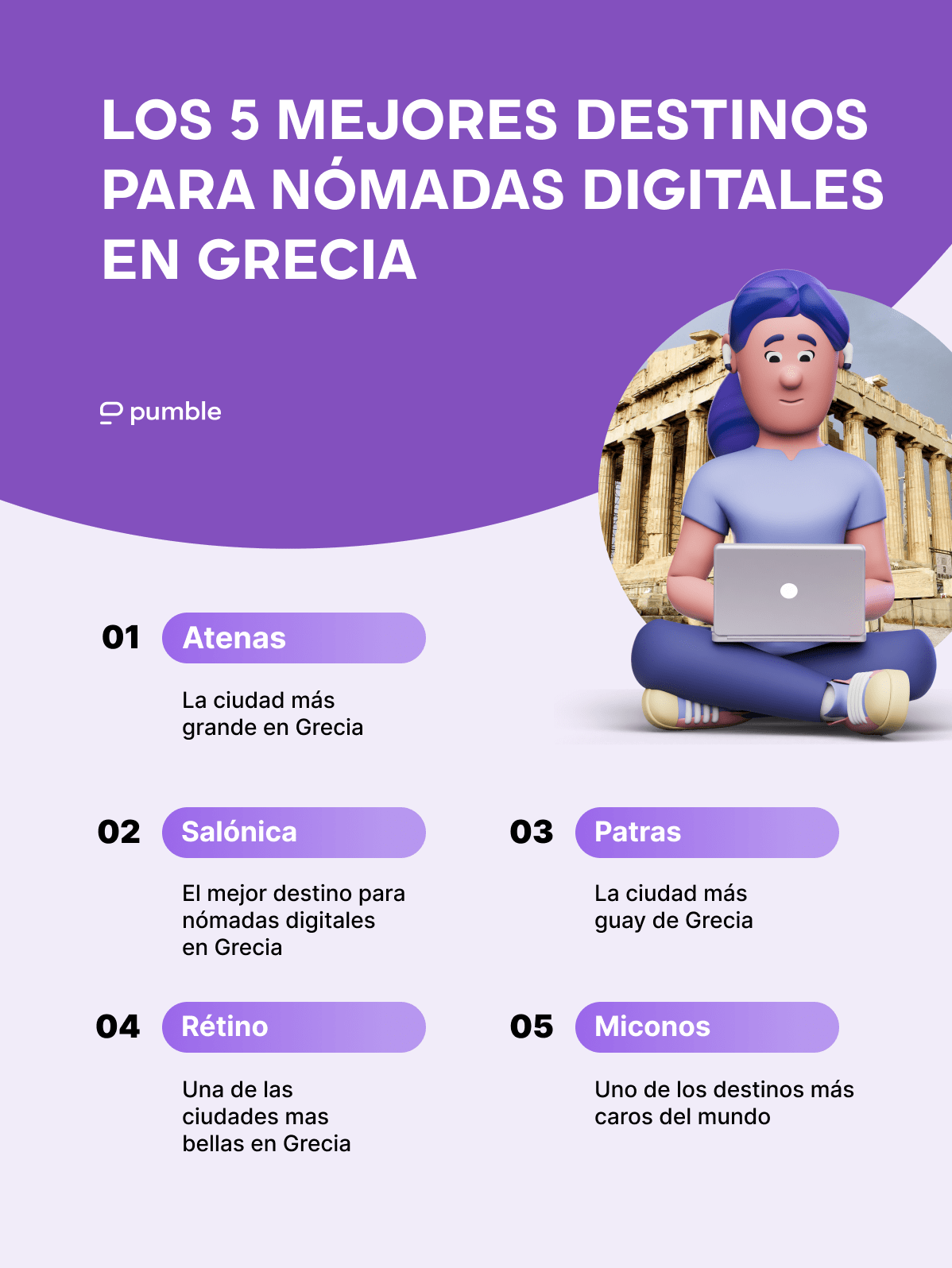 Los 5 mejores destinos para nómadas digitales en Grecia