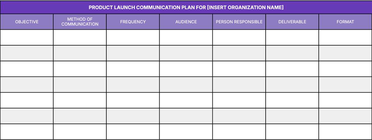 Product launch communication plan-min