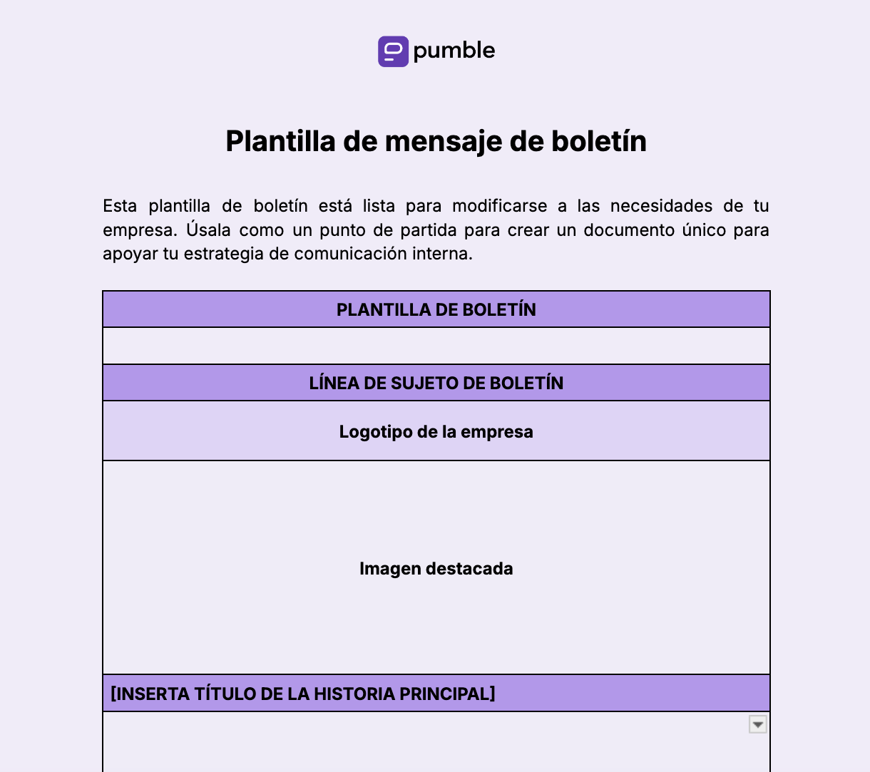 Plantilla de boletín 