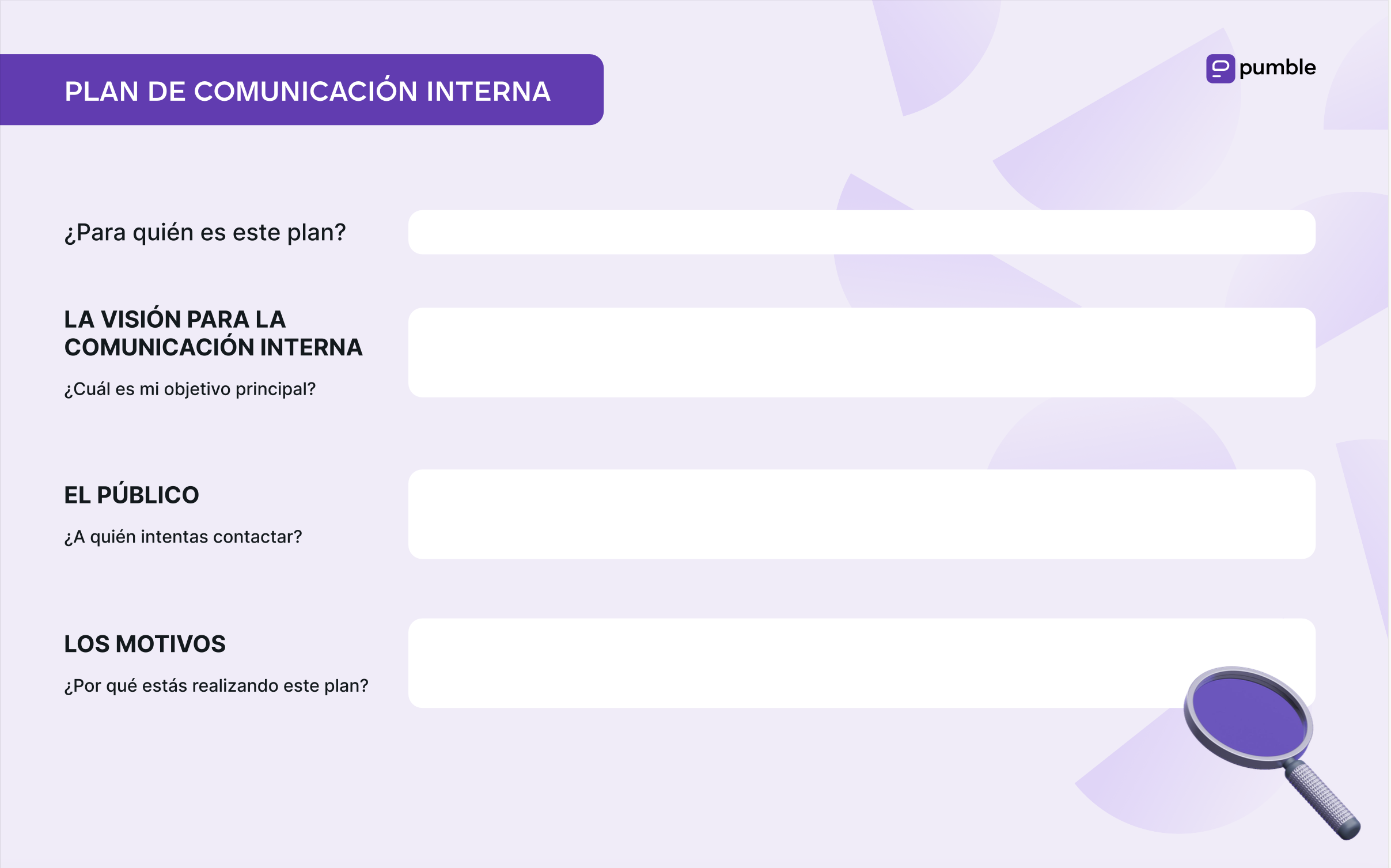 Plantilla de plan de comunicación interna