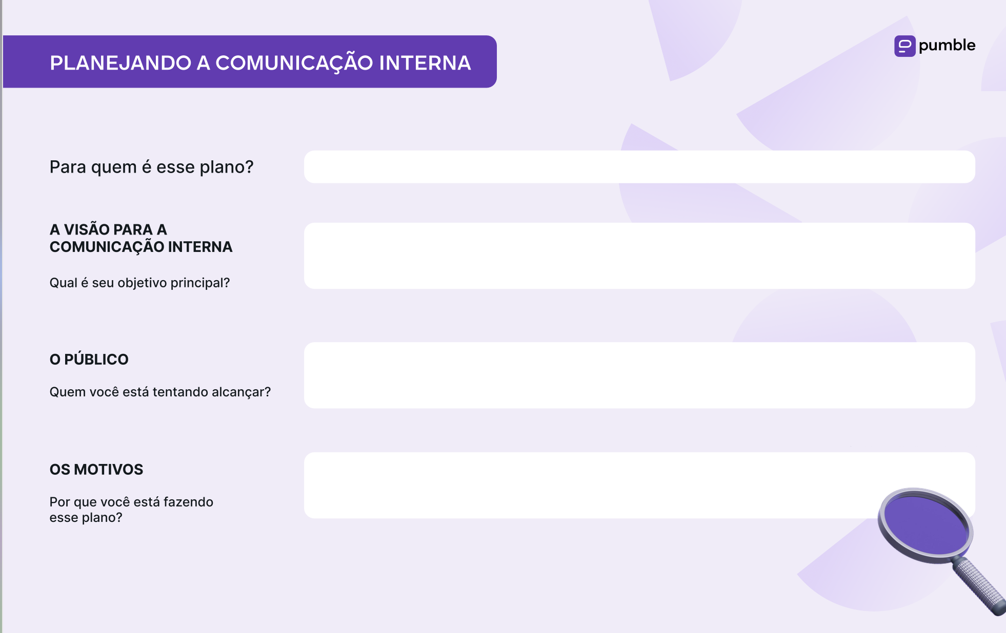 Modelo de plano de comunicação interna