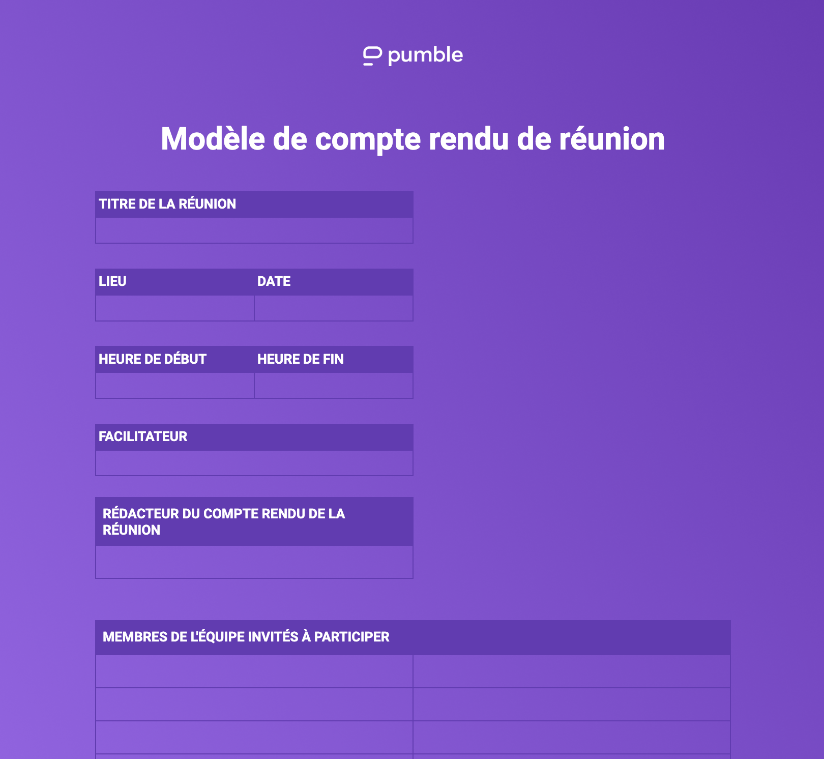 Exemple de modèle de compte rendu de réunion