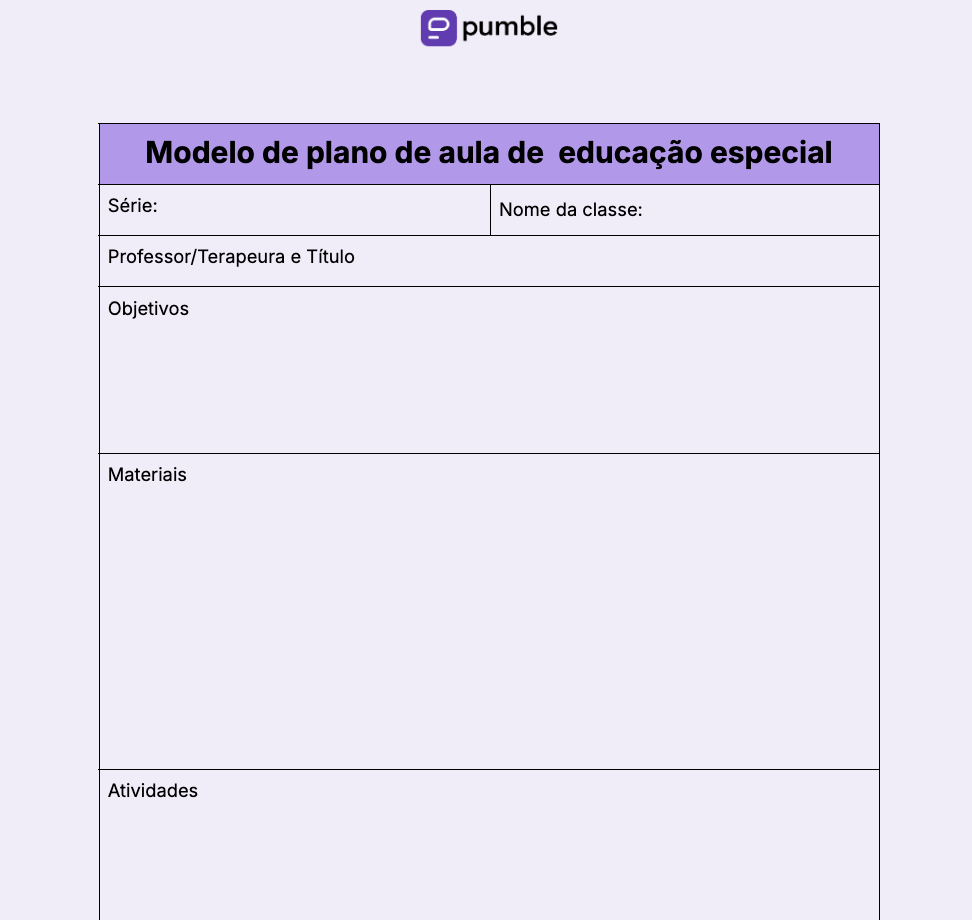 special education lesson plan