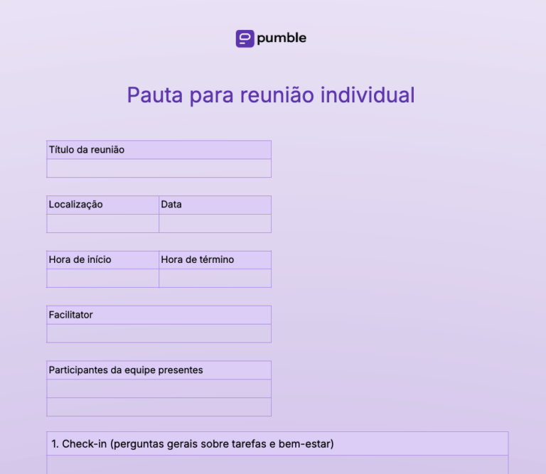 10 Melhores Modelos de Pauta de Reunião