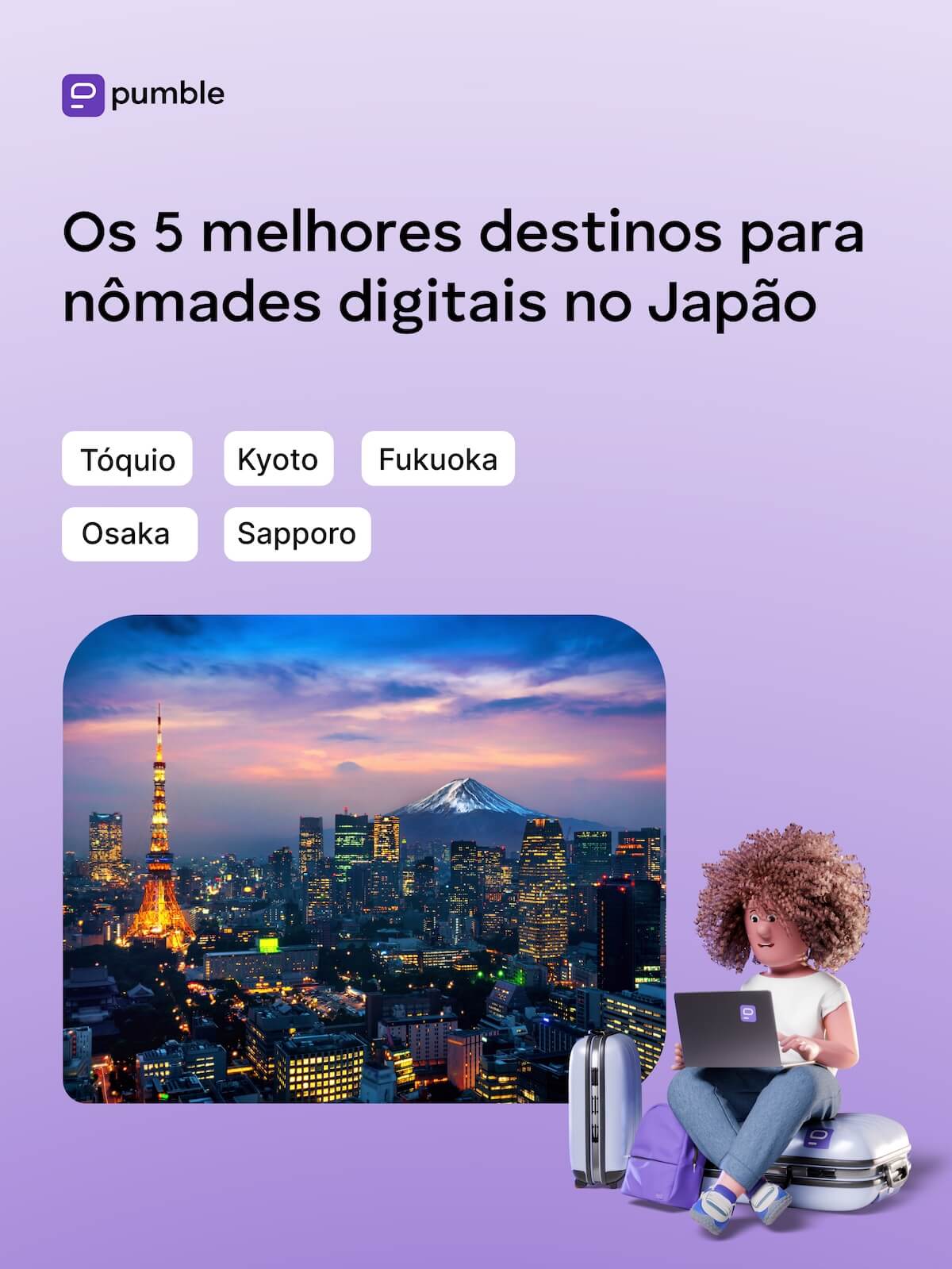 Os 5 melhores destinos para nômades digitais no Japão