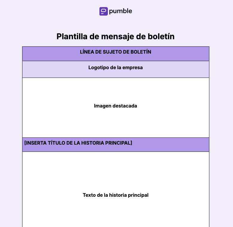 Plantilla de boletín 