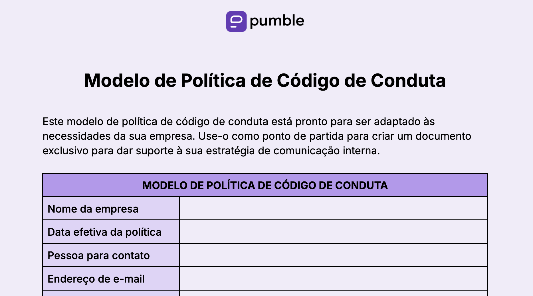 9. Code of Conduct Policy Template