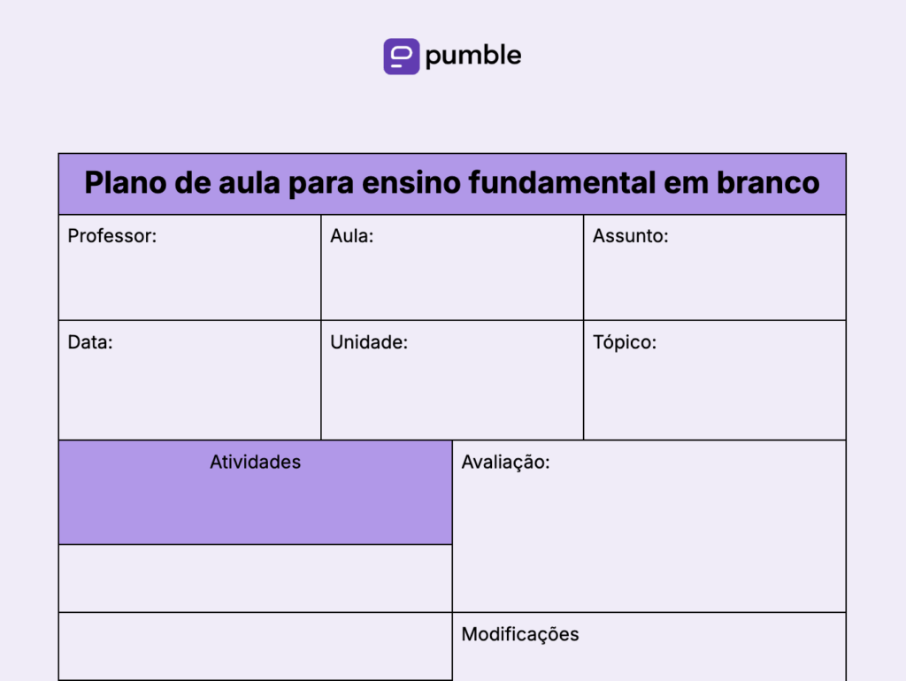 Modelos de Plano de Aula para Professores