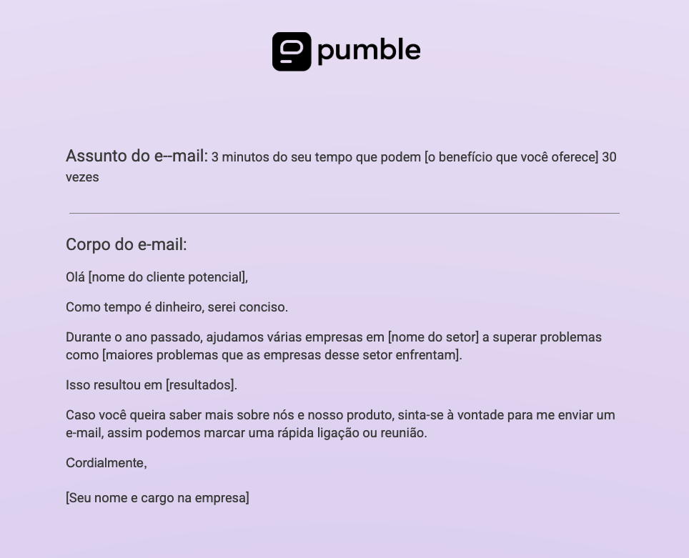 An example of a Short sales email pitch template