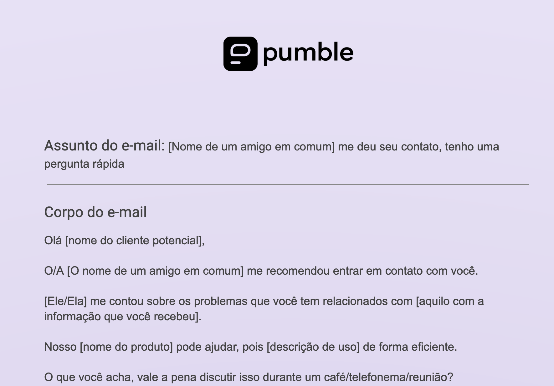 An example of a Sales email based on a mutual contact template