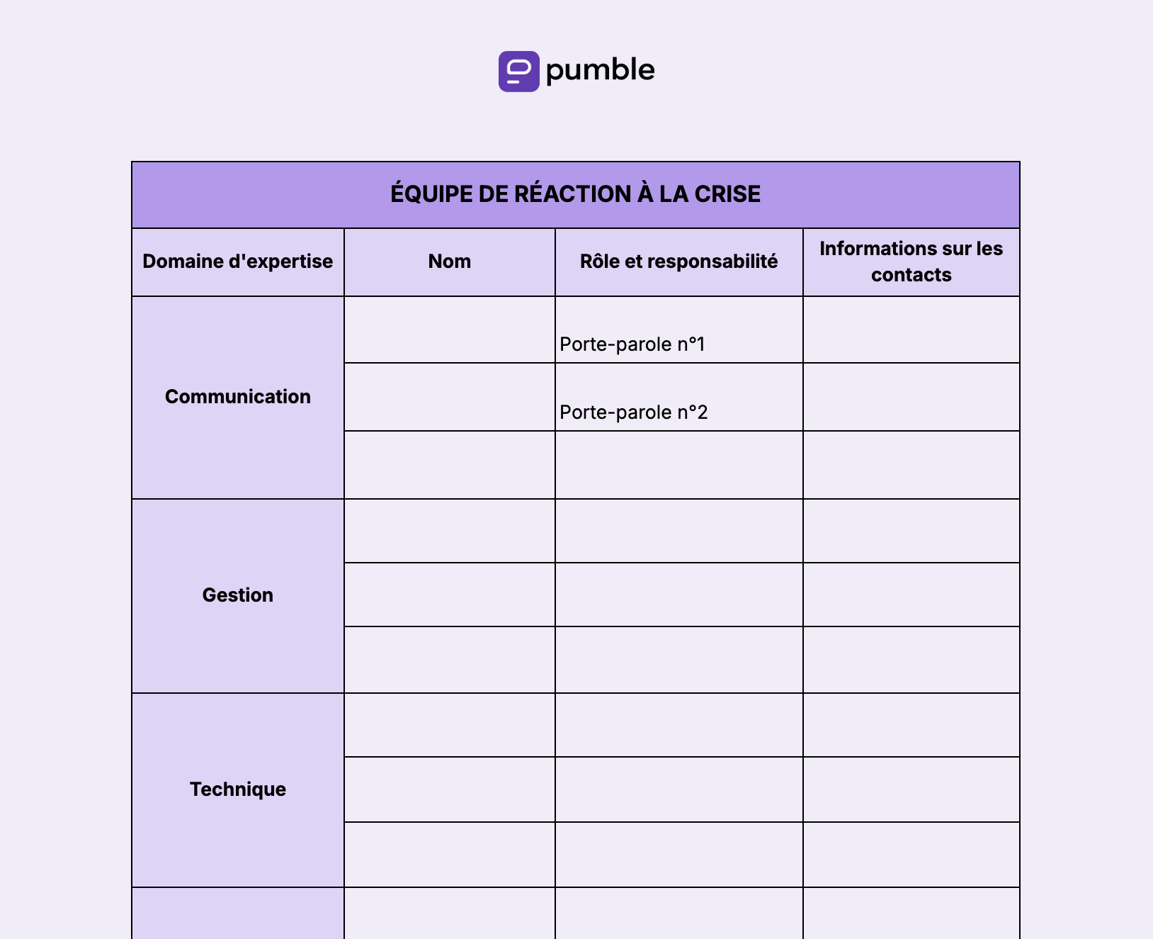 Plan général de communication de crise