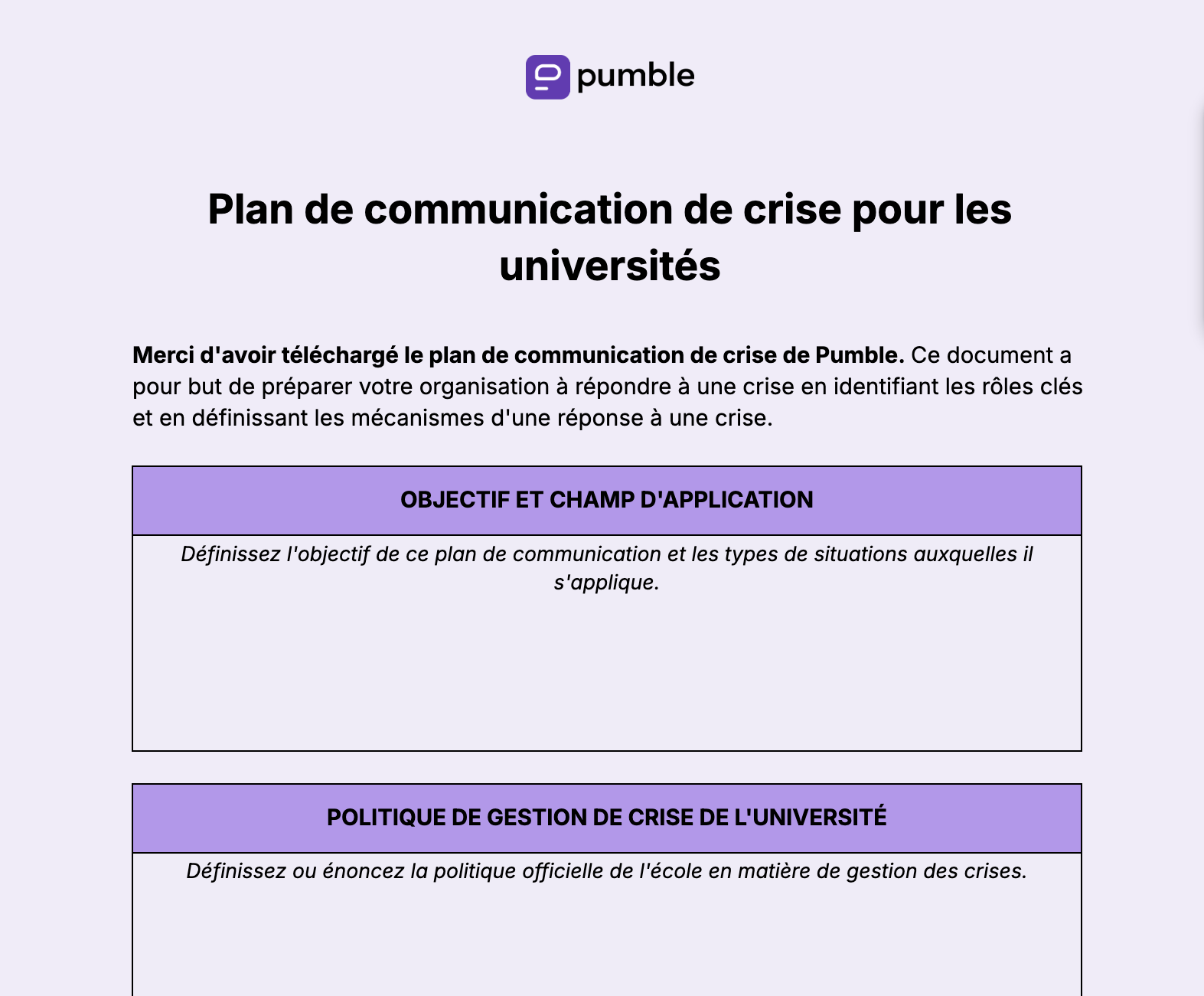 Communication de crise de université