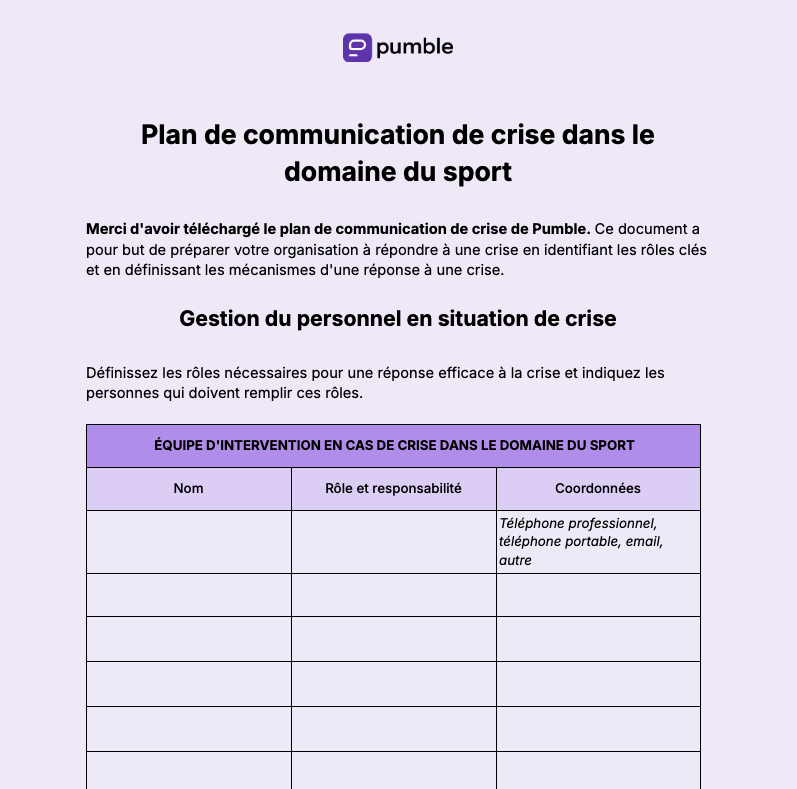 Communication de crise le domaine du sport
