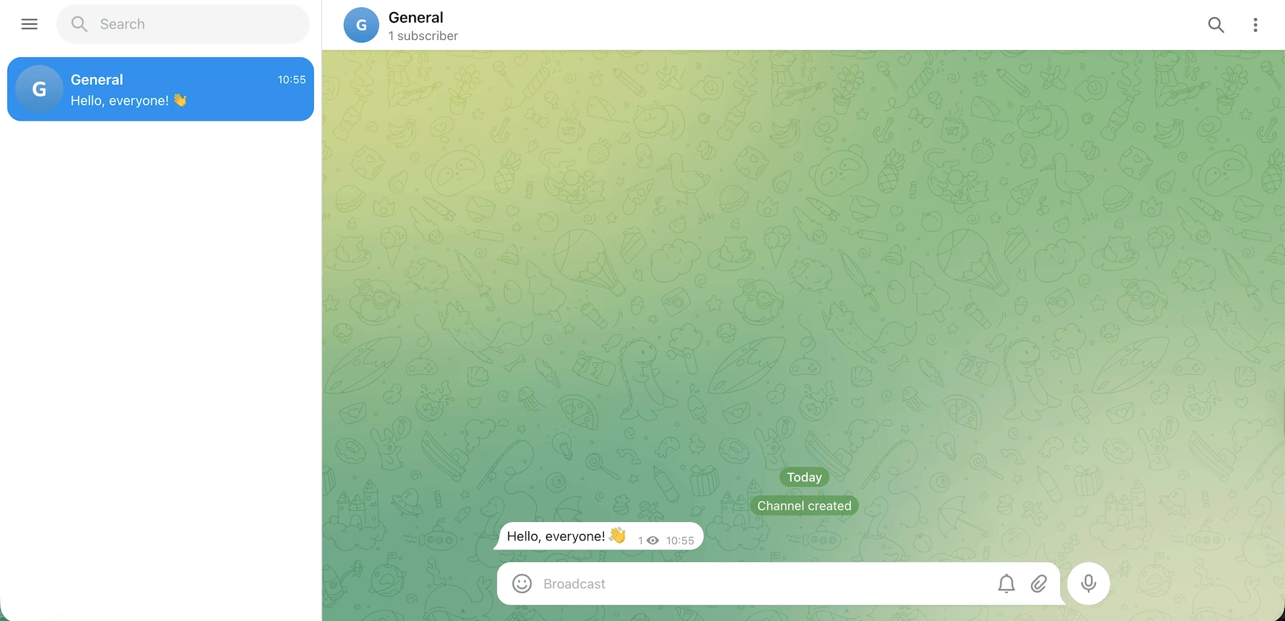 Telegram interface