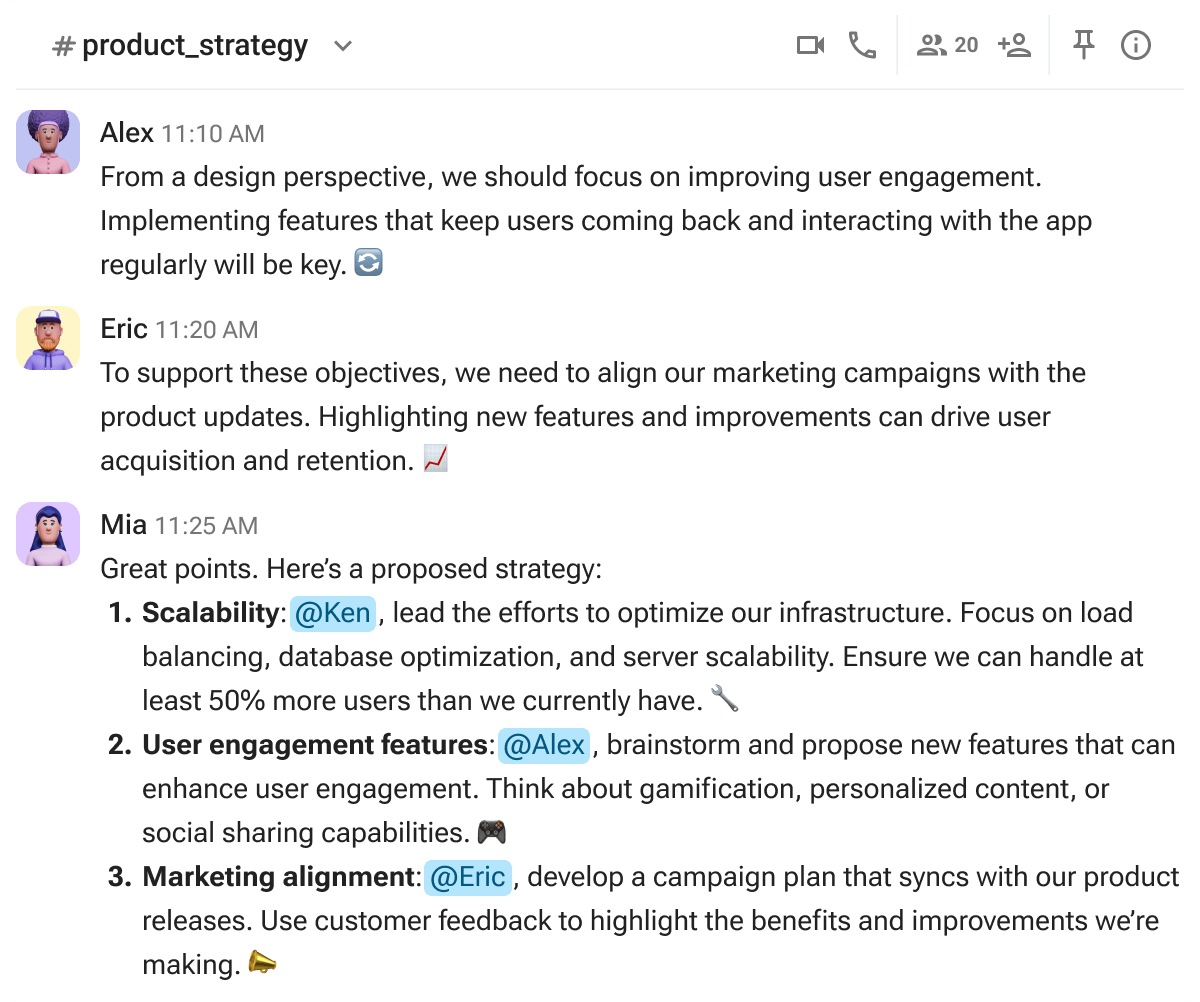 Plan a development strategy in Pumble