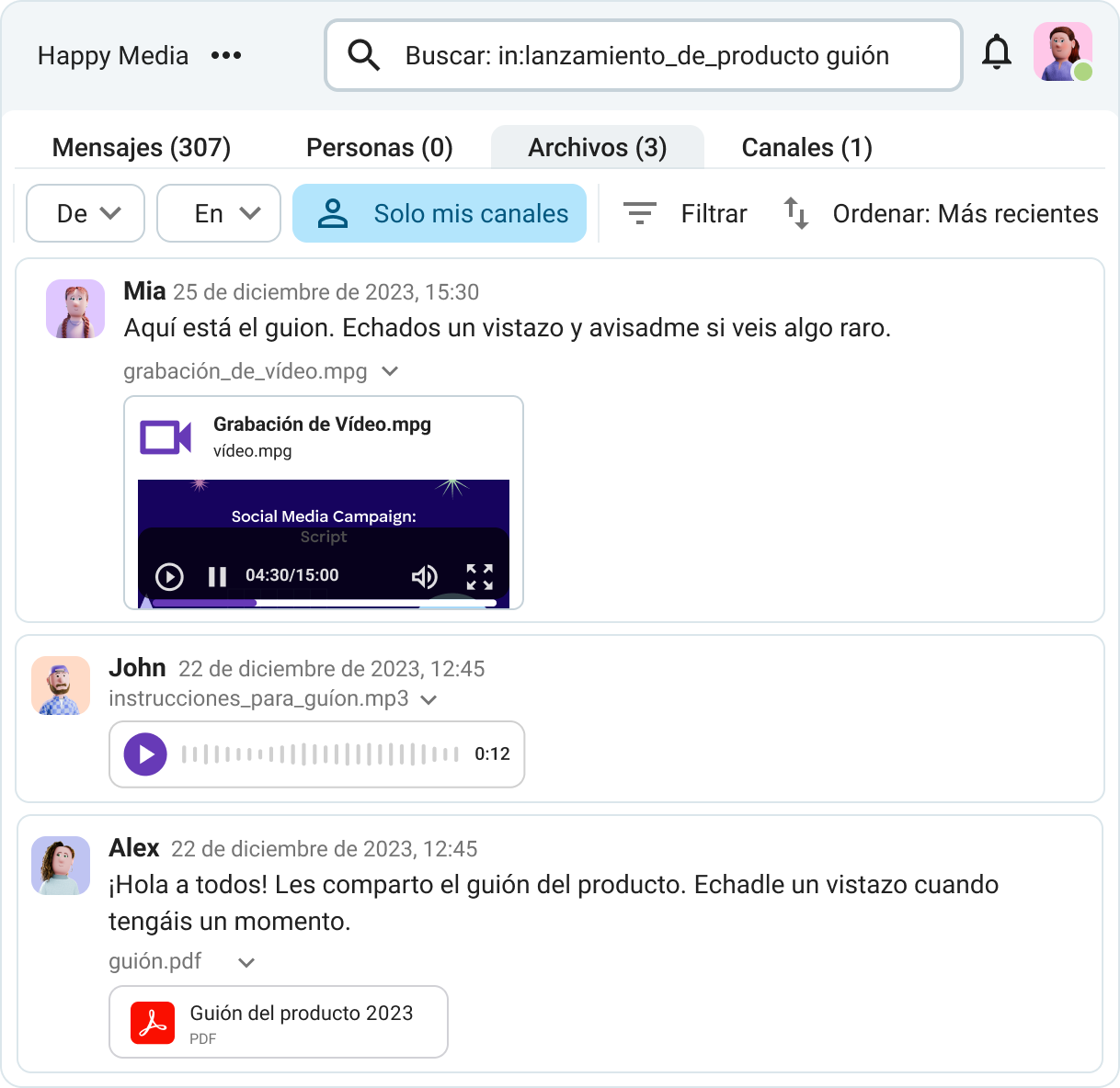 Envía mensajes de voz a través de Pumble