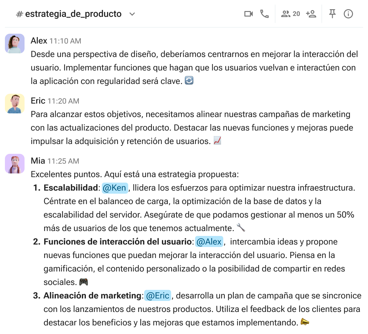 Planifica una estrategia de desarrollo en Pumble