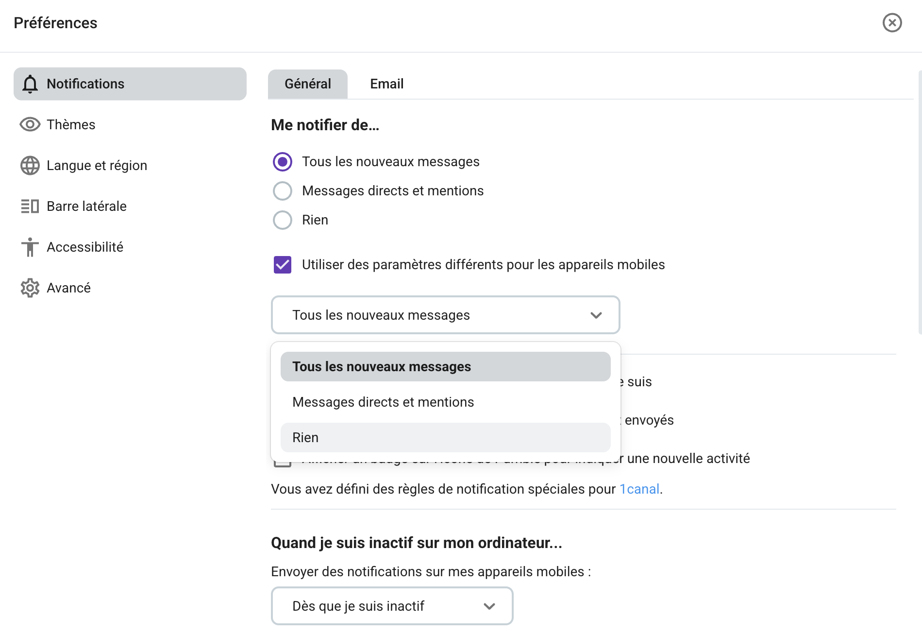 Personnalisez les notifications de votre appareil mobile