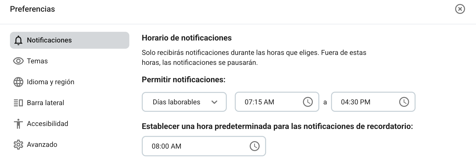 Establece un horario de notificación en Pumble, la aplicación de comunicación en equipo