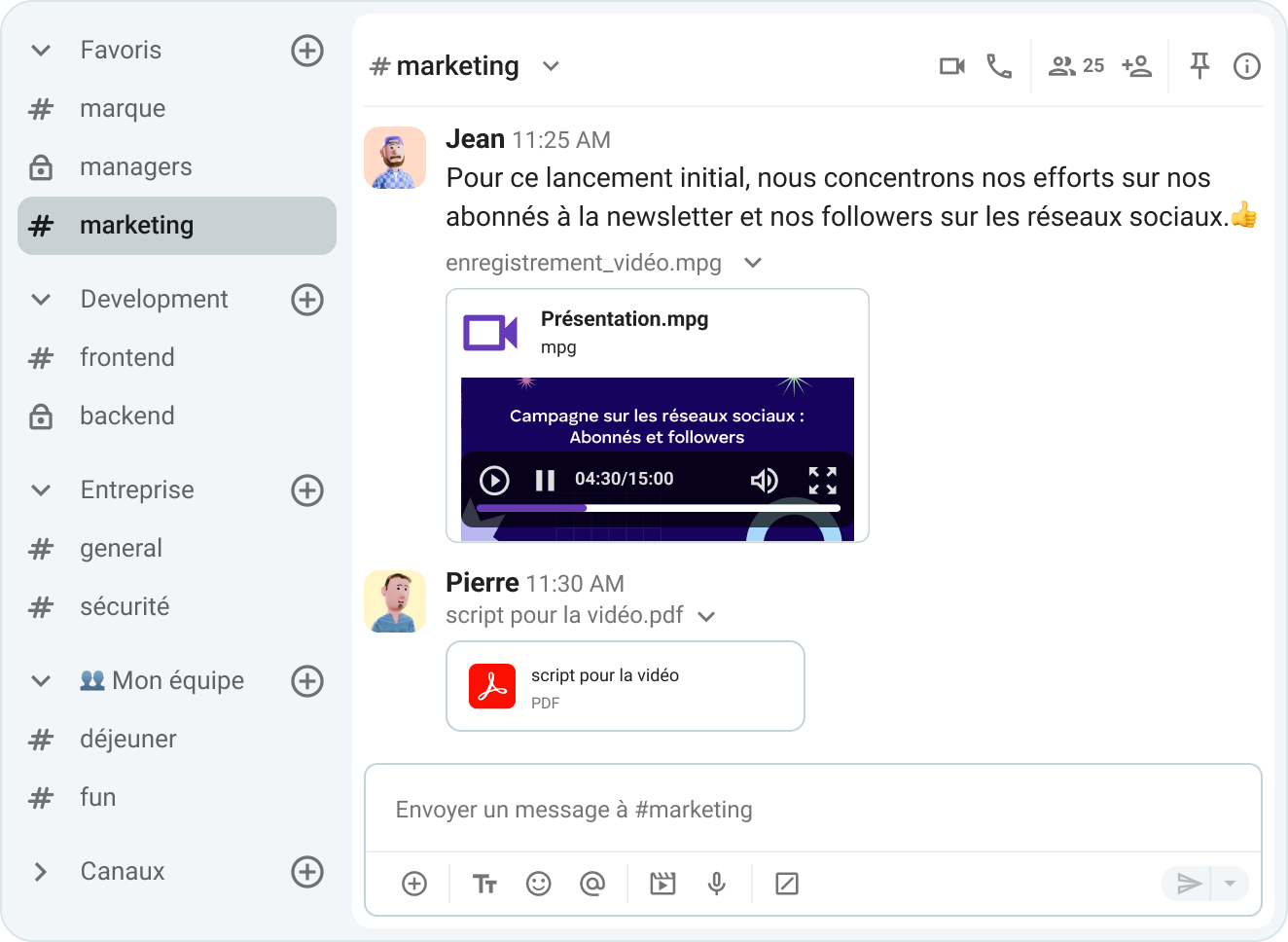 Organisez la communication de votre équipe avec Pumble