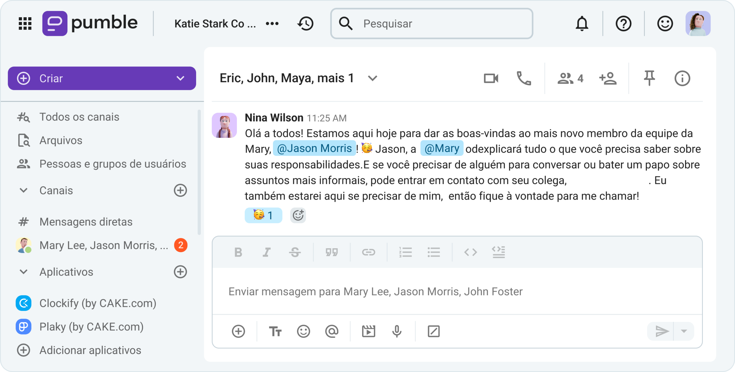 Connect new hires with their managers and work buddies on Pumble, a business messaging app