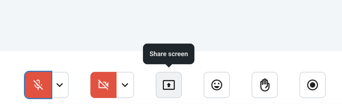 Screen share button