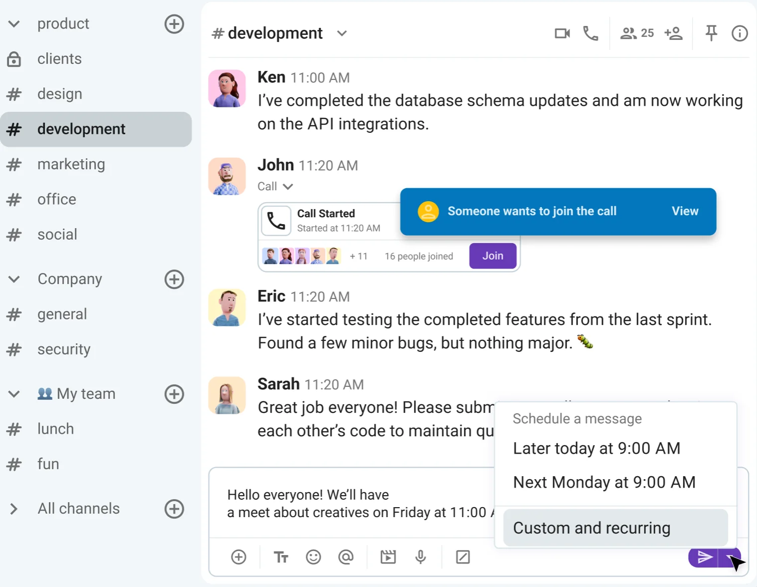 Plan ahead with scheduled messages