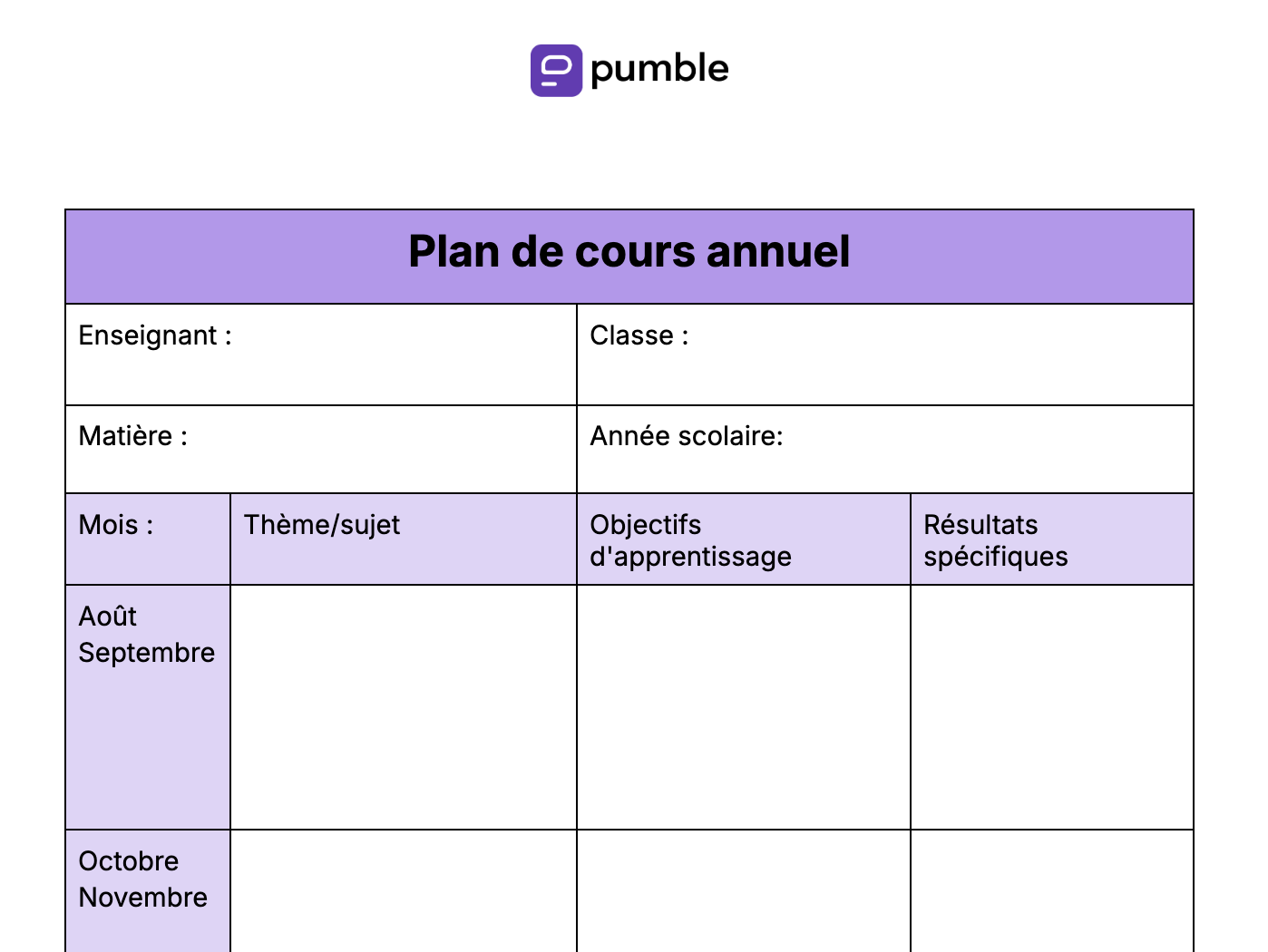 Plan de cours annuel