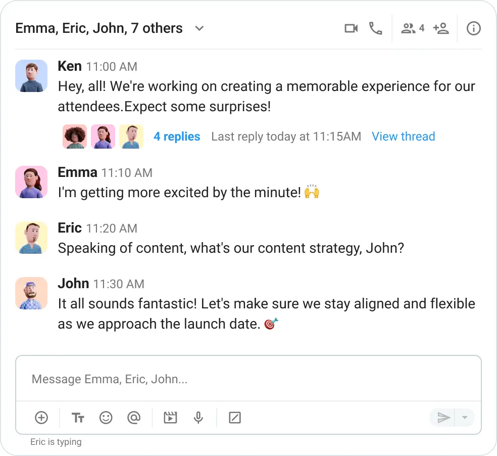 A group DM in Pumble by CAKE.com