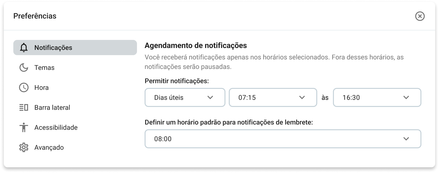 Estabeleça um horário de notificação no Pumble, o aplicativo de comunicação em equipe