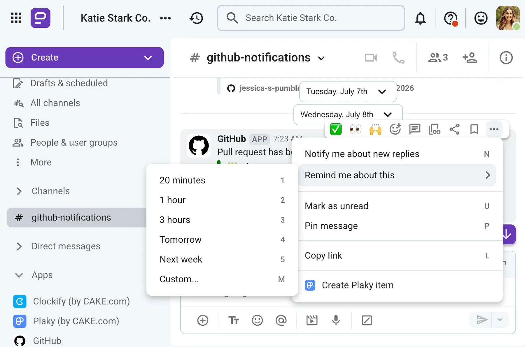 Ensure no events go by unnoticed with Pumble’s reminders