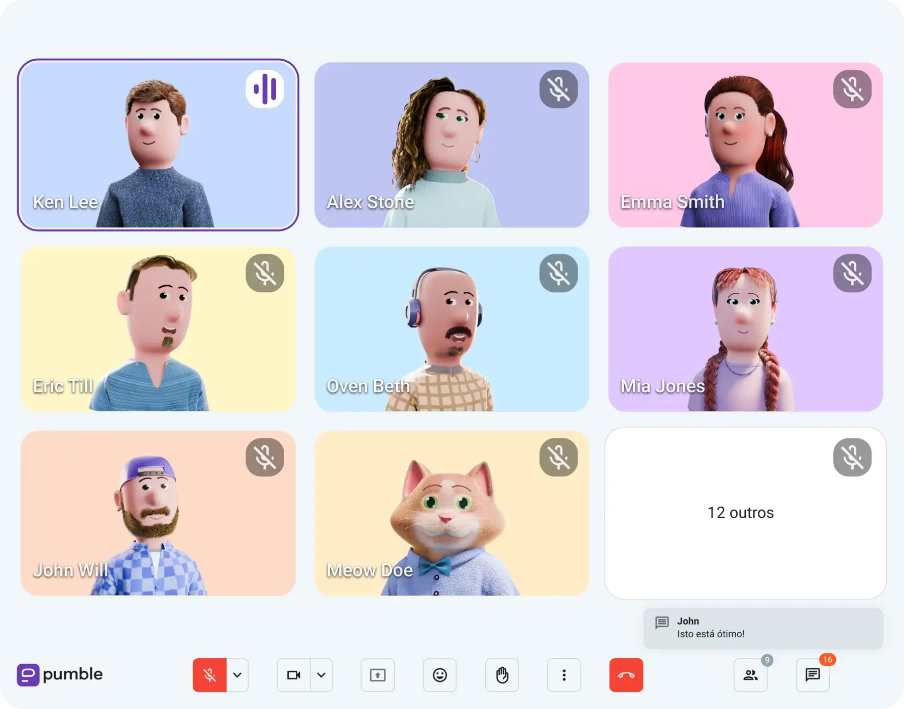 O aplicativo de comunicação em equipe, Pumble, da CAKE.com, oferece uma experiência de videoconferência confiável