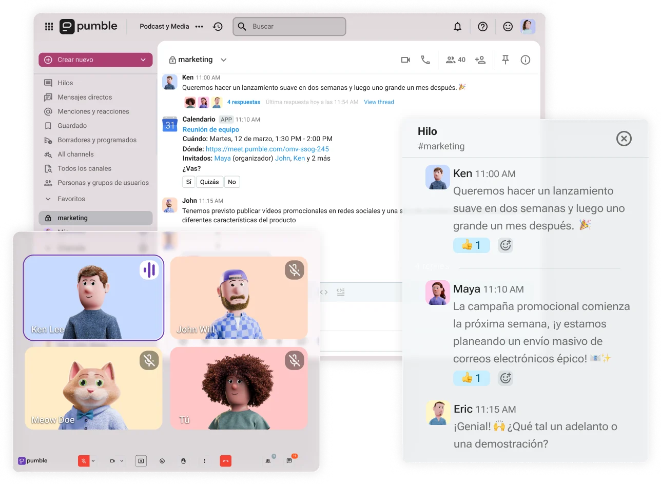 Espacio de trabajo de Pumble